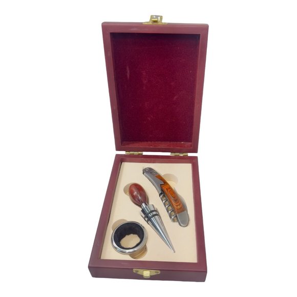 Calumet Other - Calumet 3 Piece Bottle Opener Set in Wood Box  EUC
